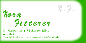 nora fitterer business card
